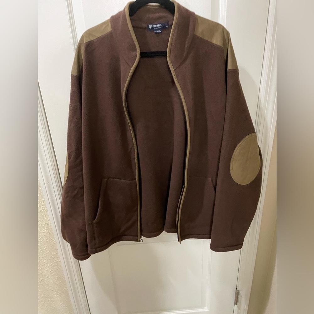 Men’s Fleece Jacket, Chocolate Brown, XXL, great condition